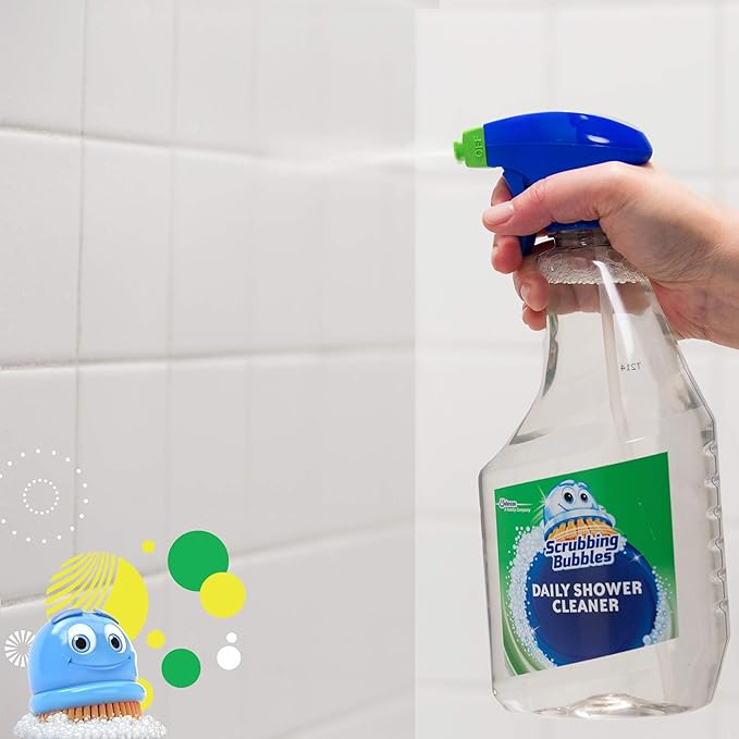 Scrubbing Bubbles Daily Shower and Cleaner Spray, Removes Mildew, Mold, and Soap Scum on Showers, Bathroom Floors & Tiles, Rainshower Scent, 32oz - Image 6