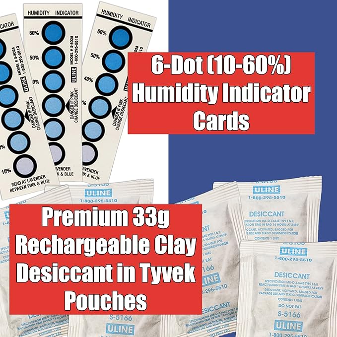 3D Printer Filament Storage Kit 10 Pack. Includes: 10 Boxes,10 Resealable 4.5 Mil Nylon/LDPE Plastic, 10 Rechargeable Clay Desiccant Packs, 10 Humidity Indicators, 30 Printable Labels by NetSellsIt - Image 6