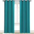 NICETOWN Curtain Blackout Drape Panel, Single Panel, 34 x 84 inch, Peacock Blue, 3 Pass Microfiber Noise Reducing Thermal Insulated Window Drapery with Grommet by NICETOWN