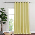 NICETOWN Sliding Door Curtain 108 Inches Long - Blackout Thermal Insulated Grommet Room Divider Privacy Drape for Patio Glass Door, 1 Panel, Paler Yellow, 100 Inch Extra Wide by NICETOWN