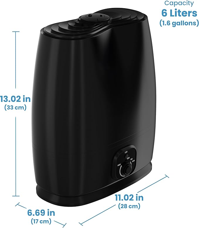 Everlasting Comfort 6L Humidifiers for Bedroom, Quiet 50HR Runtime No-Filter Supersized Cool Mist Humidifier Large Room for Whole House, Plants, Baby Nursery, Allergies, Dry Skin, Congestion, Indoor - Image 8