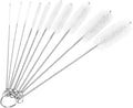 CiaraQ Bottle Cleaning Brushes, 8 Inch Nylon Tube Brush Set, Cleaner for Narrow Neck Bottles Cups with Hook, Set of 10pcs. by CiaraQ