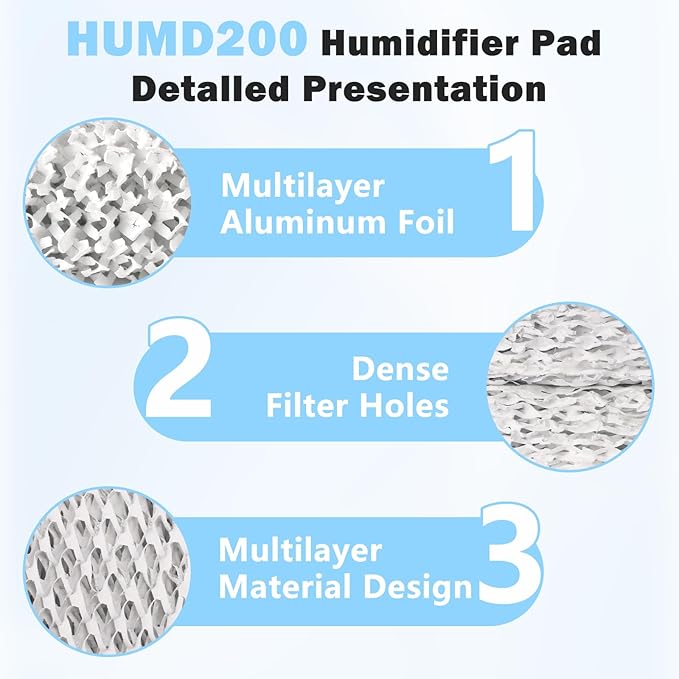 Water Filter Compatible with Trane HUMD200, HUMD200A, HUMD200T, HUMD200ABA00B Whole House Humidifiers, 2 Pack #10 Water Panel Humidifier Filter - Image 3