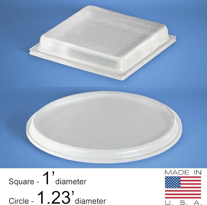 1 Inch Clear Adhesive Bumpers Combo Pack (Square, Circle) - Made in USA - Set of 23 Transparent Glass Protective Pads, Self Stick Rubber Pads for Glass Table Top, Furniture Feet, Picture Frames - Image 3
