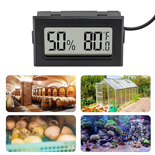 10Pcs Mini Digital Thermometer Hygrometer Gauge Indoor with Probe Sensor LCD Display Meter Temperature Humidity Fahrenheit or Celsius Meter for Incubator Plant Tank Garden -℉ - Image 4