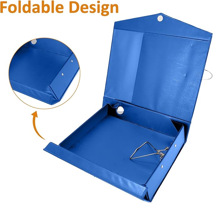 HUA JIE A4 Storage File Boxes Plastic Archives Cases with Clip, PVC File Folder Organizer Document Storage Filing Box for office,32.5×6.5×24 cm, Blue(Pack of 6) - Image 7