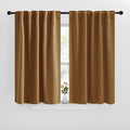 NICETOWN Blackout Curtain Panels for Living Room - (Gold Brown Color) 42x36 inch, 2 Panels Set, Room Darkening Blackout Drapes for Window by NICETOWN