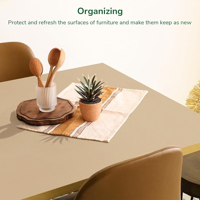 Drawer and Shelf Liner for Kitchen, Non-Slip Non-Adhesive Cabinet Liners for Cupboard, Dresser, Shelves, Tool Box, Pantry, Thickened Easy Install, Strong Grip, 23.6In x 20FT, Beige - Image 7