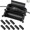 Flemoon [9 Pack] Outdoor Extension Cord Safety Cover, IPX4 Waterproof Connection Protector, Weatherproof Electrical Box for Outdoor Plug, Outlet, Holiday Light, Christmas Decorations, Black by FLEMOON