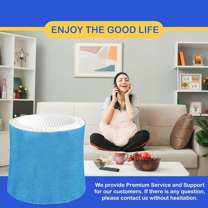 Humidifier Wicking Filter Replacement 2.0 Compatible with Canopy Bedside and Nursery Humidifier 2.0, Wood Pulp & Paper Filter, 5 Pack (Blue) - Image 7