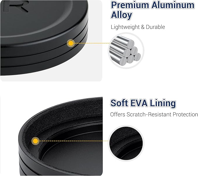 JJC Aluminum Lens Cap for Ricoh GR IV GRIV GR4 HDF Monochrome Digital Camera Accessories, Lens Protective Cover with Soft EVA Interior, Dustproof and Anti-Scratch Lens Protector for GR 4 - Image 4