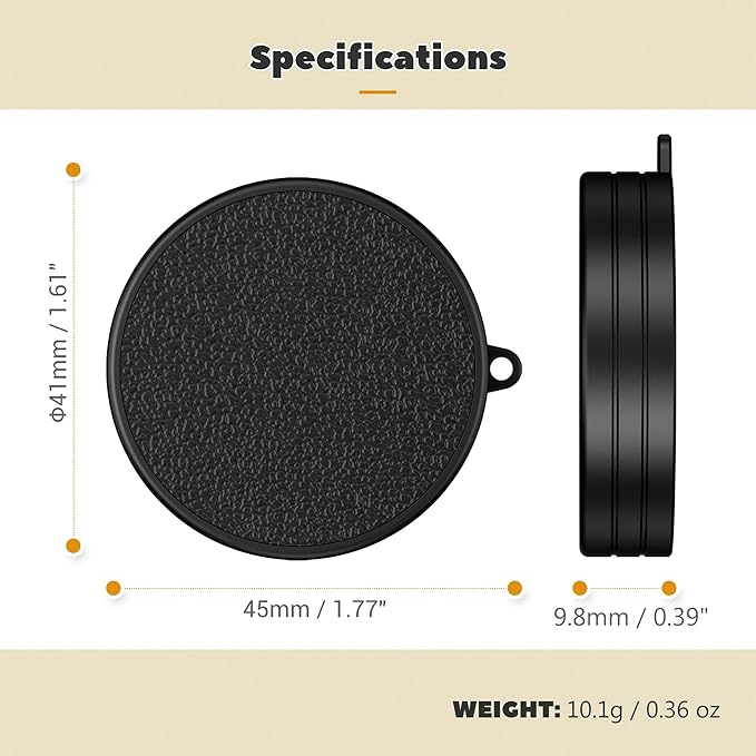 Fuji X Half Leather Texture Lens Cap, Aluminum Anti-Dust Anti-Scratches Lightweight Camera Lens Cover with Soft EVA Interior & Lanyard, Accessories for Fuji X Half Lens Protection Cover-Gray - Image 7