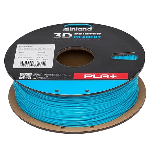 INLAND Micro Center PLA+ 3D Printing Filament 1.75mm - PLA Pro Dimensional Accuracy +/- 0.03 mm - 1kg Cardboard Spool (2.2 lbs) (1 Pack Light Blue, 1.75mm) - Image 6