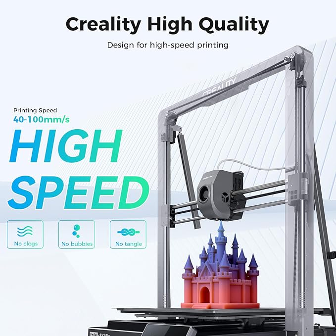Creality 3D Printer Filament 1.75mm, Rainbow PLA+ Plus Pro Filament Toughness Upgraded, Dimensional Accuracy ±0.02mm, Fit Most 3D Printers, 4 Pack 1kg Spool(2.2lbs), Rainbow - Image 4