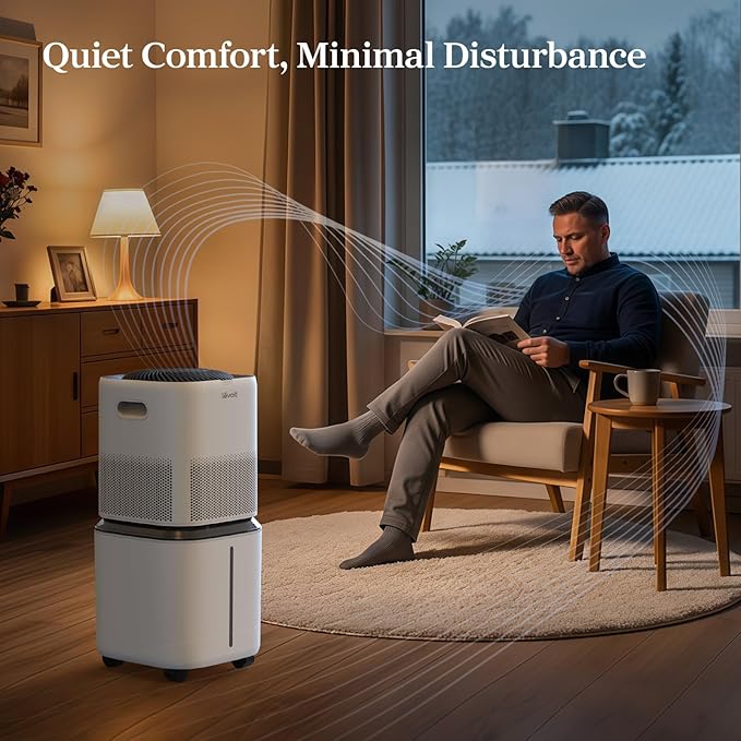 LEVOIT Superior 6000S Smart Evaporative Humidifiers for Home Whole House up to 3000ft², 23L, Last 72-Hour, Premium Filter, Dry Mode, Wheels & Water Fill Hose, Foldable Storage, Sleep Mode, New Edition - Image 7