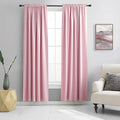 DONREN Pink Blackout Drapes for Girls Room - Home Decoration Privacy Protection Thermal Insulated Blackout Window Drape with Rod Pocket (2 Panels,42 x 84 Inch) by DONREN