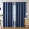 ChrisDowa Blackout Curtains 70 inches Wide for Bedroom - 2 Panels Set Extra Wide Grommet Thermal Insulated Room Darkening Curtains for Living Room (Stone Blue, 70 x 84 Inch) by ChrisDowa