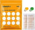 wisedry 50 Gram [10 Packs] Silica Gel Packets Microwave Fast Reactivate Desiccan Packs with Indicating Beads by wisedry
