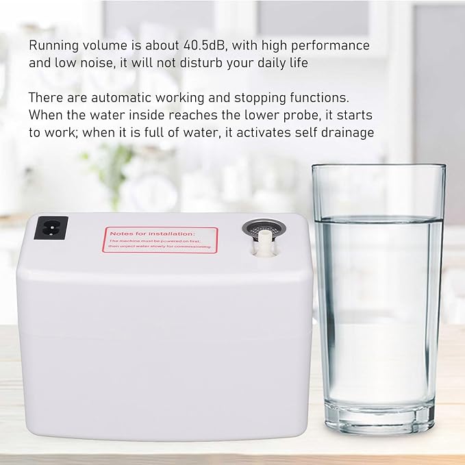 Condensate Pump, US 110V 60HZ Low Noise 200ml Water Tank Safety Switch HVAC Condensate Pump for Air Conditioners, Dehumidifiers - Image 2
