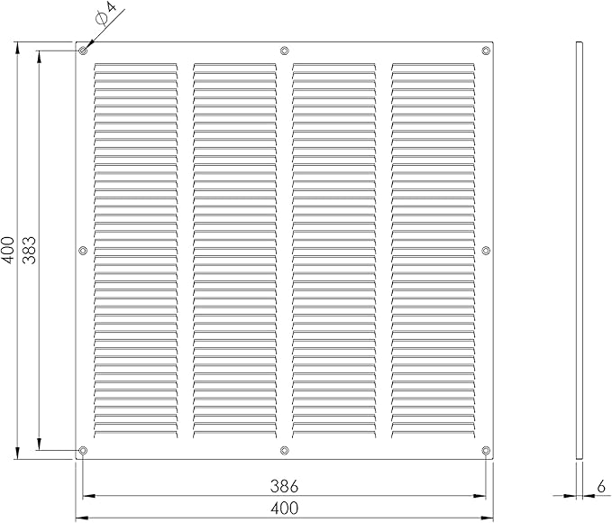 14x14 inch (Duct Opening) Vent Cover - White Ventilation Covers for Wall and Ceiling - Metal Return Grille - HVAC AC Air Vents Register for Indoor and Outdoor Use with Mesh - Image 2