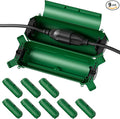 Flemoon [9 Pack] Outdoor Extension Cord Safety Cover, IPX4 Waterproof Connection Protector, Weatherproof Electrical Box for Outdoor Plug, Outlet, Holiday Light, Christmas Decorations, Green by FLEMOON