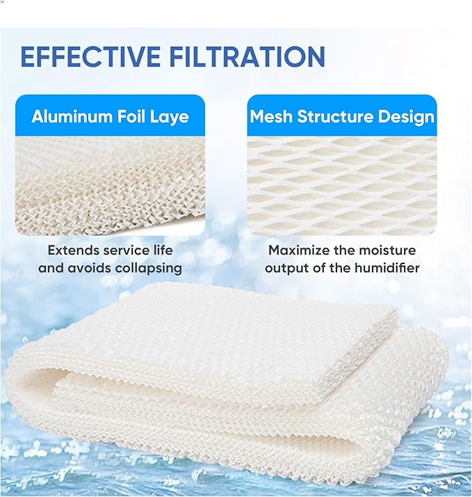 MAF2 Humidifier Filter Compatible with Aircare Esscik Air MiostAIR MA0800 MA08000 MA0601 and Replacement for Kenmore 15408 154080 17006, 4 Pack - Image 3