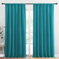 NICETOWN 2 Panels Blackout Curtains, Rod Pocket Thermal Insulated Drapess for Bedroom, Privacy Protection Easy-Care Heavy Duty Curtains for Living Room/Dining Room, W70 x L95 inches, Peacock Blue by NICETOWN