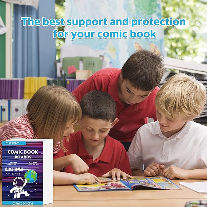 100 Comic Book Boards, Current Size Comic Book Boards, Acid-Free Backing Board,Thick and Durable Books Board for Regular Comics Archival (White) - Image 7