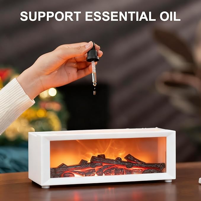 Fireplace Aroma Essential Oil Diffuser, 150ml Ultrasonic Humidifier, Scent Aroma Diffuser with Remote Control & Timer for Home, Bedroom, Office, Yoga - Image 3