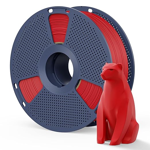 Matte PLA Filament 1.75mm, 1kg(2.2lbs) SUNLU 3D Printer Filament, Smooth Matte Finish, Less Brittle, Reduced Layer Line Appearance, Matte Surface Texture, Red by YOOPAI