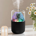 Portable Mist Humidifier with Colorful Light Auto-Off USB Desktop Personal Humidifiers 2 Cool Spray Modes 300ml for Bedroom Office Car Travel Black by Dasiboolin
