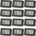 Vaikby 12-Pack Mini Digital Thermometer Hygrometer, Indoor Humidity Monitor, Temperature Humidity Gauge Meter with Fahrenheit (℉) for Bedroom, Greenhouse, Garden, Cellar, Closet, Fridge by Vaikby