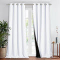 NICETOWN Full Shading Curtain for Windows, White, 1 Panel, 52 inches W x 90 inches L, Super Heavy-Duty Black Lined Blackout Curtain for Bedroom, Privacy Assured Window Treatment by NICETOWN
