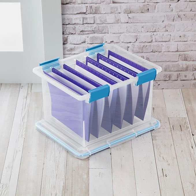 Sterilite 8-Pack Gasket Box, Weather-Resistant Storage Bins with Latching Lids, 32 Quart - Heavy-Duty Organizing Containers for Closet, Bathroom, and Office - Image 5