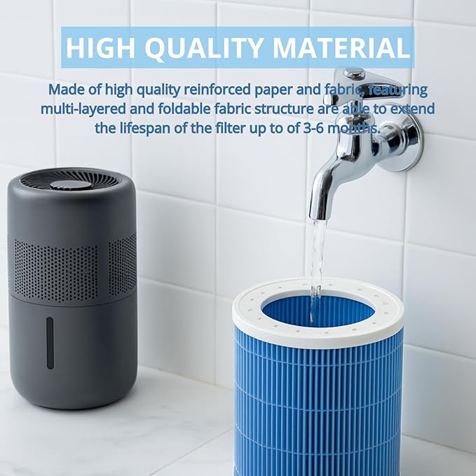 Nispira Wick Filter Replacement Compatible with Lamon MistZero/MistZero B/MistZero S Mifasol 5L Evaporative Humidifier, 2 Packs - Image 4