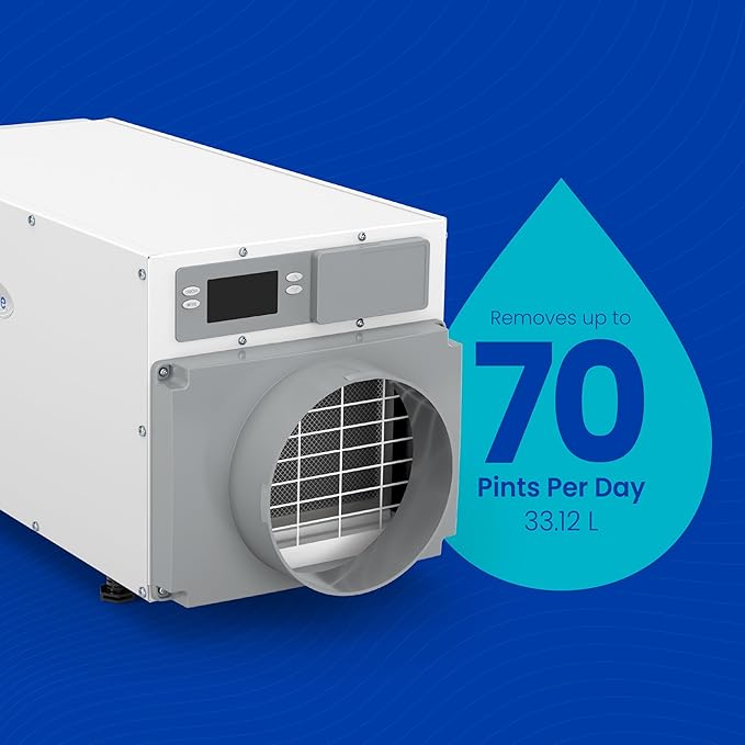 AprilAire E070 Pro 70-Pint Crawl Space Dehumidifier with Drain Hose, Commercial-Grade Whole-House Dehumidifier for Crawlspace, Basement, or Whole Home up to 2,200 sq. ft. - Image 12