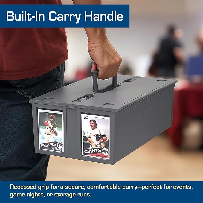 BCW Collectible Card Bin – (Single, Gray) | Holds up to 1600 Cards | Plastic Storage Box for Pokémon, MTG & Sports Cards - Image 7