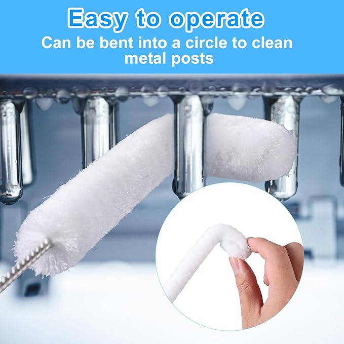 10pcs Ice Maker Cleaner Brush, Portable Ice Machine Cleaner Tool Cleaning Set for Crevice & Tight Spaces - Image 3