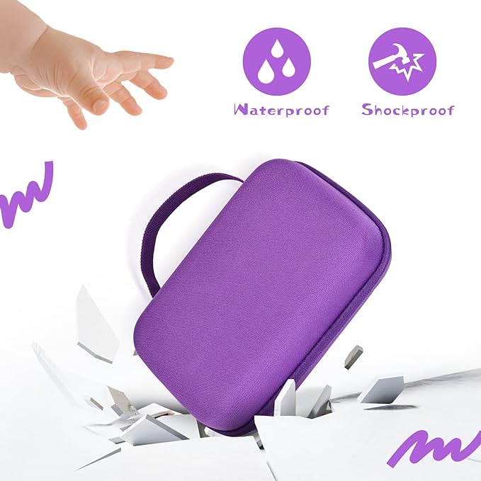 Case Compatible with 3Doodler Start+ Essentials for 3D Pen Set for Kids, Carrying Holder Fit for Printing Pens, Storage Organizer for Printing Filament Refill, Micro-USB Charger (3D-02-Purple) - Image 4