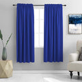 DONREN Cobalt Blue Curtains Blackout Curtains - 63 Inch Curtains Thermal Insulated Rod Pocket Curtain Panels for Living Room,2 Panels by DONREN