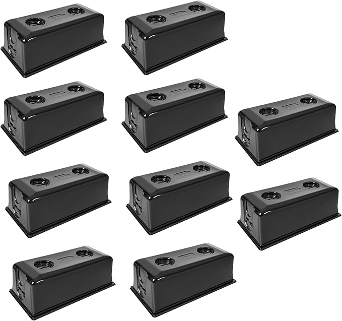 SUNPACK Sundome Plastic Multi-Vented Blackout Humidity Dome, Black, 7" (Pack of 10) - Ideal for Greenhouses or Indoor Gardening, Able to Adjust Humidity with Vents by SUNPACK