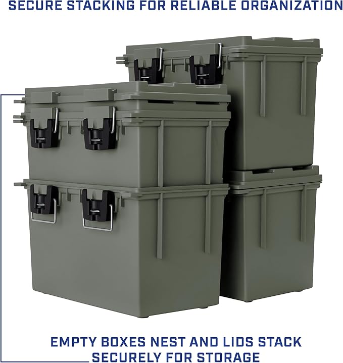 Sheffield 12765 XL Storage Bins With Lids, 4-Pack Stackable Storage Bins, Made in USA, Lockable and Water-Resistant Containers with Lids, Plastic Containers for Home, Classroom, and Dorm - Image 7