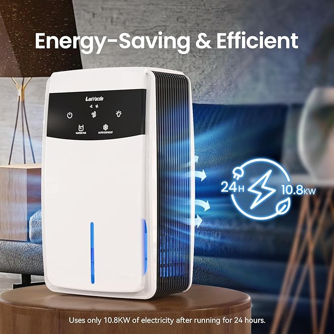 Dehumidifier for Bathroom with Drain Hose, 95 OZ Dehumidifiers for Home Bedroom Basement & RV，Auto Shut-off - Image 4