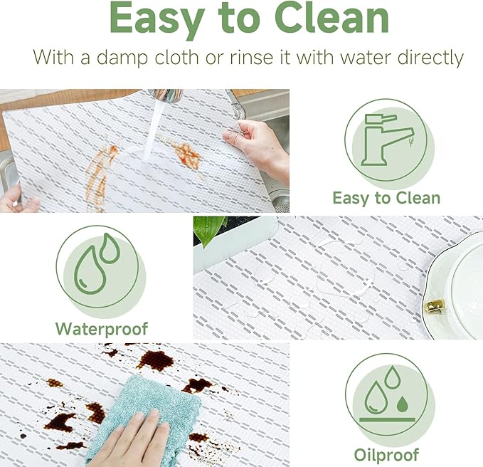 Shelf Liners 25 inch x 20 ft Shelf Liners for Kitchen cabinets nonstick Shelf Lining Drawer Mats EVA Protector for Cupboard (White Diagonal Stripes,25 inch x 20 ft) - Image 2