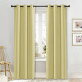 NICETOWN Curtain Blackout Drape Panel, Single Panel, 42 x 84 inch, Paler Yellow, 3 Pass Microfiber Noise Reducing Thermal Insulated Window Drapery with Grommet by NICETOWN