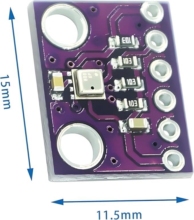 2pcs GY-BME280-3.3 High-Precision 3-in-1 Environmental Sensor Module - Temperature, Humidity & Atmospheric Pressure with I2C/SPI for Arduino - Image 3