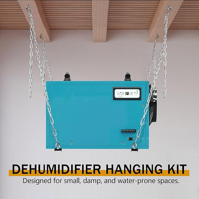 Dehumidifier Hanging Kit, Dehumidifier Joist Hanging Kit for Crawl Space and Basement Dehumidifiers, Easy Way to Raise and Lower dehumidifier, Helps reduce noise and vibration of the unit - Image 6
