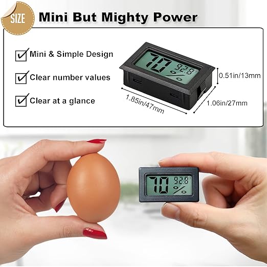 Humidity Gauge,Newlight66 Digital Hygrometer Indoor Outdoor Hygrometer Thermometer for Home Car Greenhouse（12 Pack - Image 3