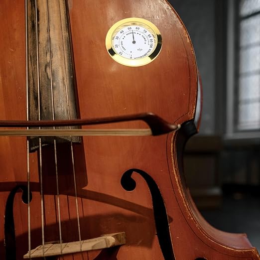 Round Golden Hygrometer for Violin and Guitar Cases - Accurate Humidity Indicator for Instrument Maintenance and Care - Image 4