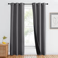 NICETOWN Grey Full Shade Curtain Panel, Energy Smart & Noise Blocking Out Blackout Drape for Dining Room Window, Thermal Insulated Guest Room Lined Window Dressing(Gray, 42 x 84 inch) by NICETOWN